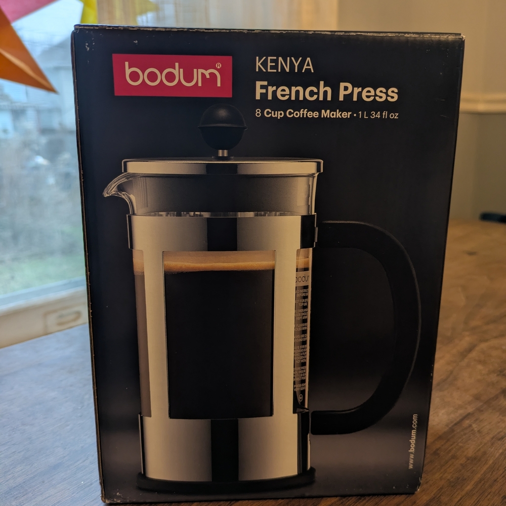 Bodum Kenya French Press Coffee Maker - Black and Silver